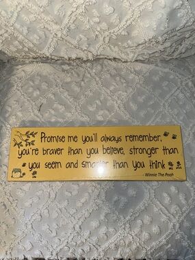Winnie the Pooh Inspirational Wall Sign